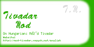 tivadar mod business card